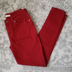 Red Levi Strauss Denim Skinny Jeans EUC